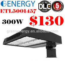 ETL DLC CE LED 125lm/w 5 years warranty Shoe Box light 300w parking lot street lighting sold in Canada